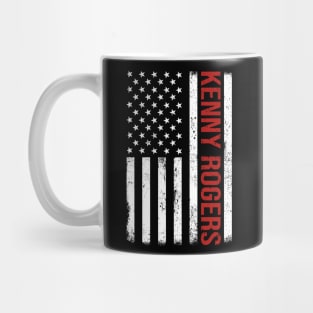 Graphic Kenny Rogers Proud Name US American Flag Birthday Gift Mug